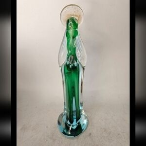 Vintage Murano angel, blue green‎ and clear glass